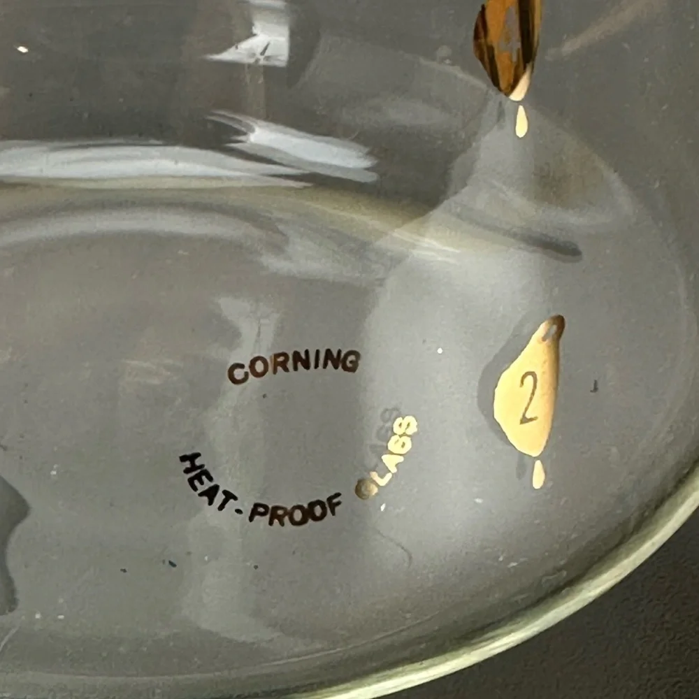 Vtg Corning‎ Heat Proof Glass Atomic Starburst Carafe Coffee Tea Pot MCM Retro